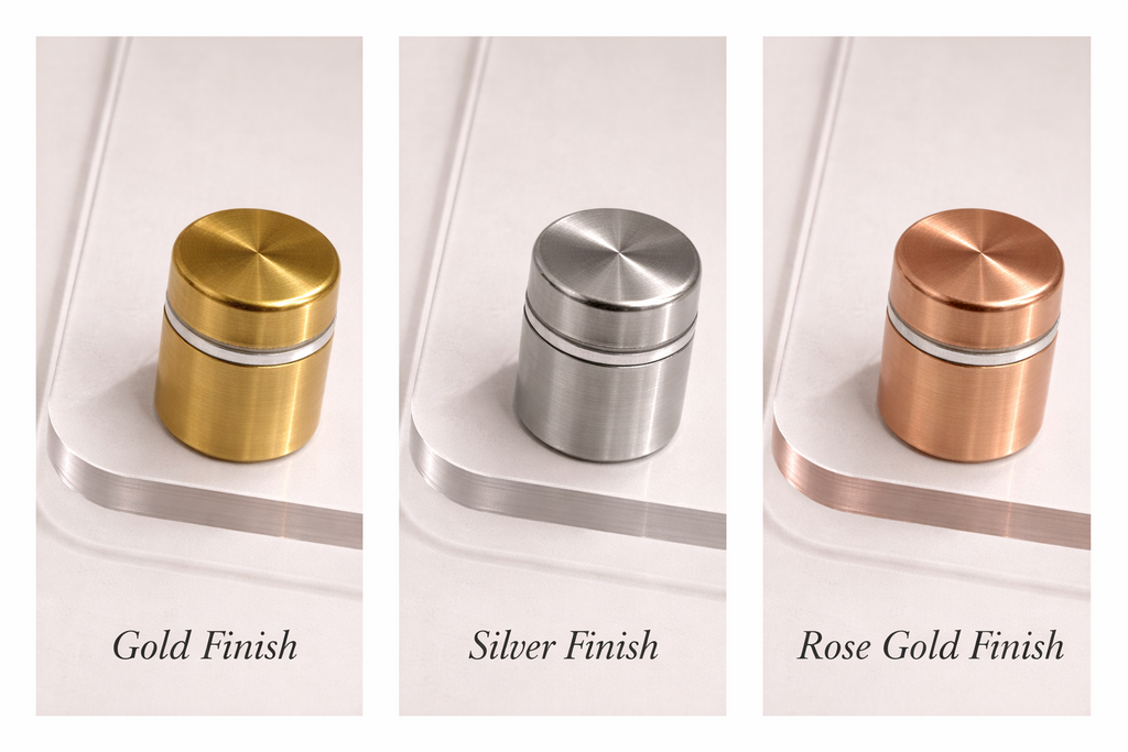 Floating standoff mounting hardware for acrylic wall sign installation