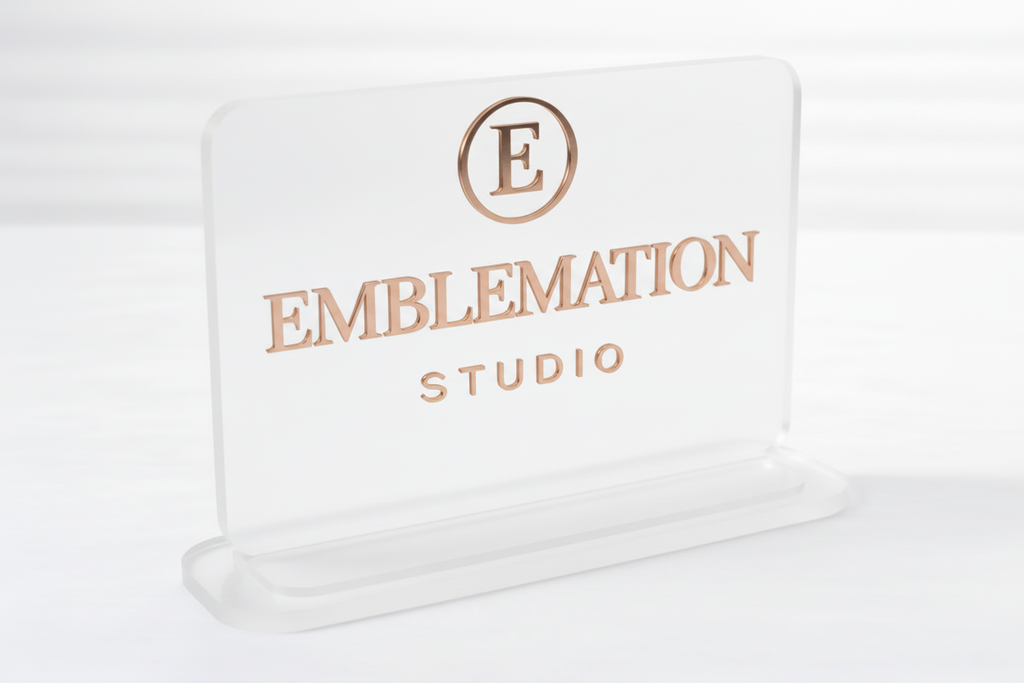 Frosted Rose Gold Acrylic Sign